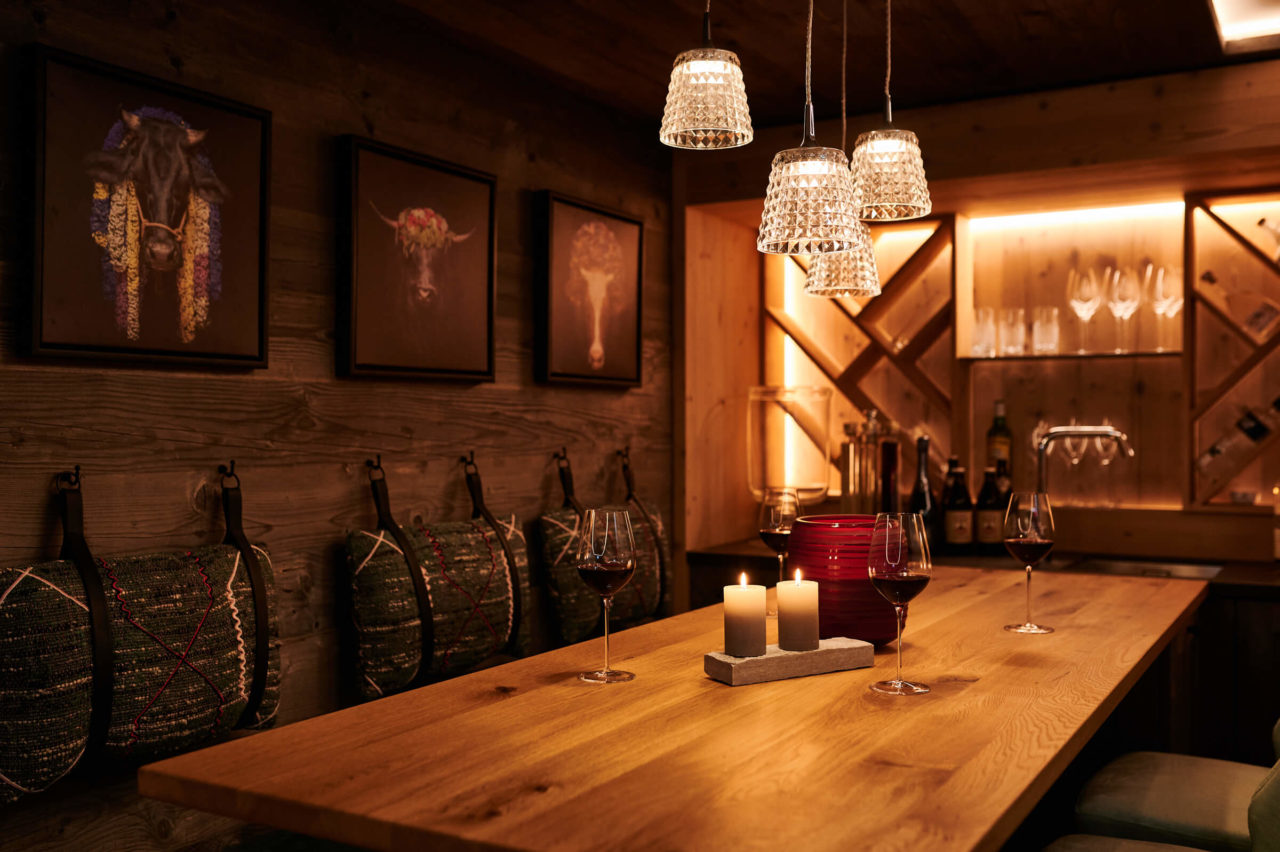Bar at holiday home Chalet Evi in Kaprun, Austria