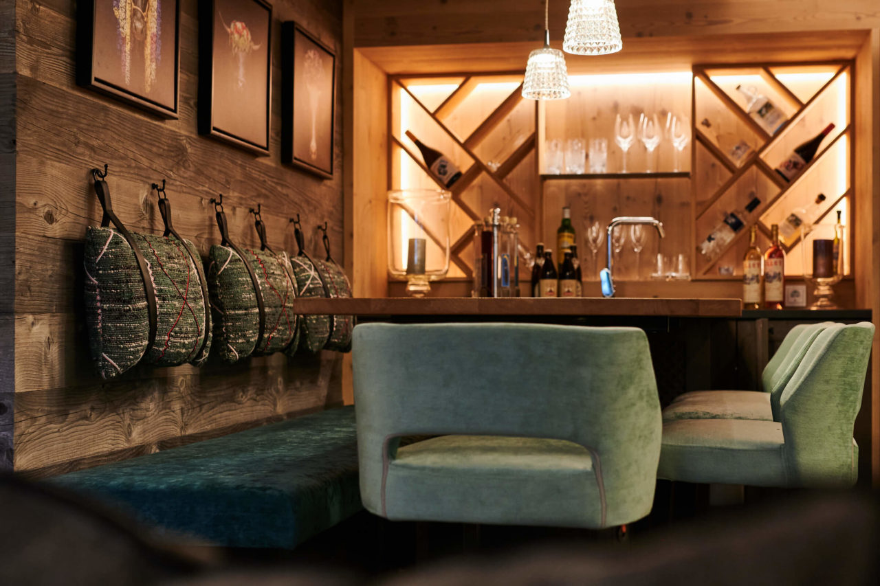 Bar in the basement of Chalet Evi in Kaprun Zell am See